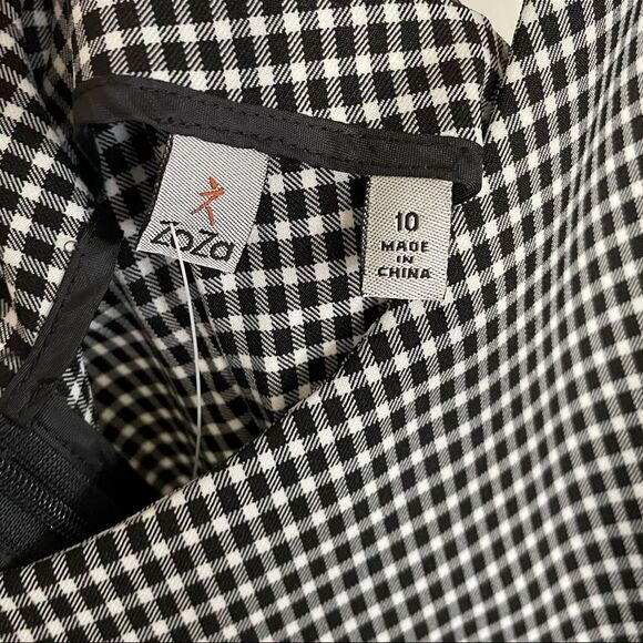 Zoza by Walking Co. Black and White Herringbone Tank Polyamide Dress, 10 - Picture 13 of 16